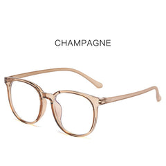 High quality anti blue light glasses round frame reading computer acetate glasses