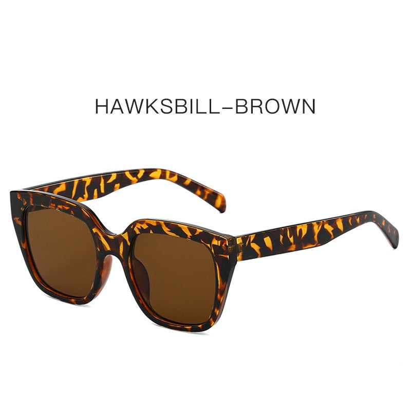 Custom logo fashion square tortoise shell sunglasses uv400 oversized sunglasses