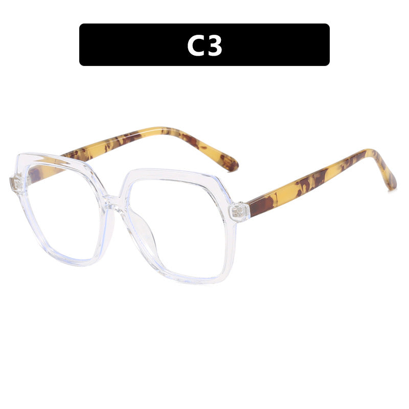 High quality anti blue light oversized glasses leopard print irregular frame glasses