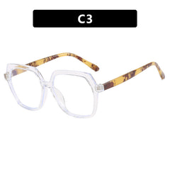 High quality anti blue light oversized glasses leopard print irregular frame glasses