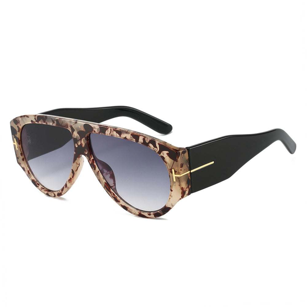 Custom logo uv400 leopard print sunglasses gradient colorful sunglasses