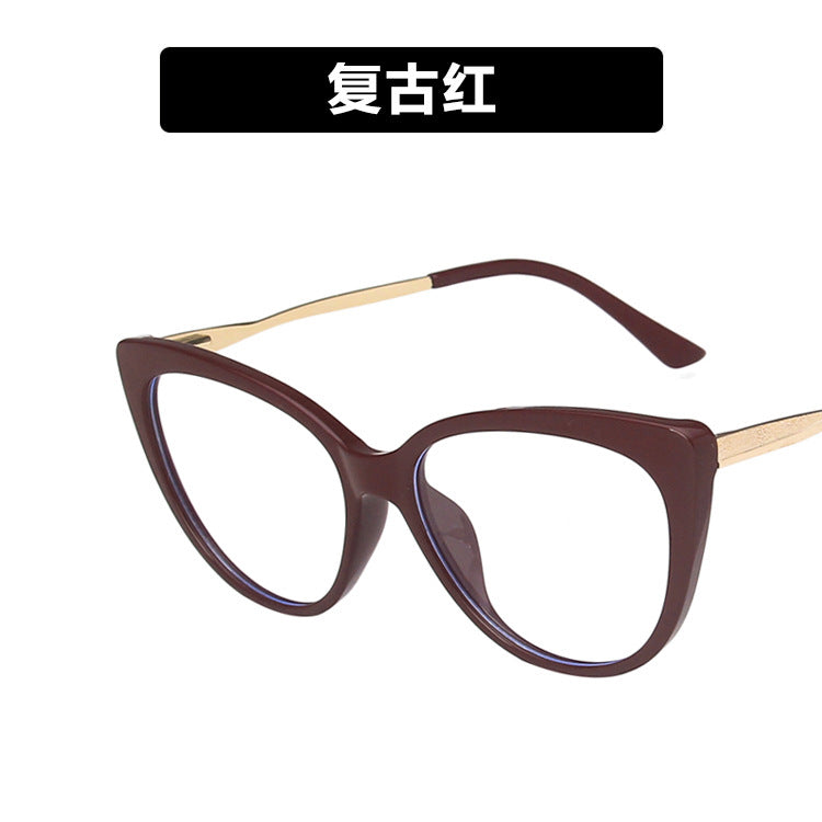 High quality anti blue light glasses double colorful metal frame fashion ins glasses