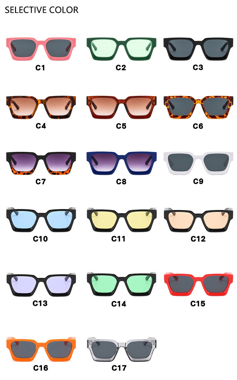 High quality square hot sale sunglasses leopard print oversized sunglasses