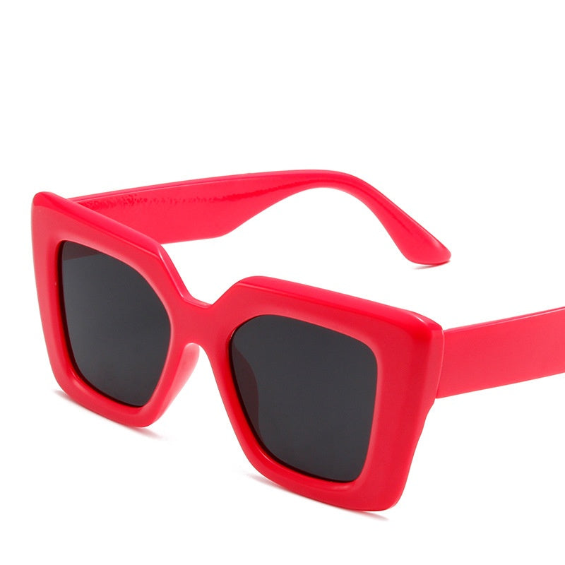 Custom logo candy colorful square frame sunglasses uv400 oversized sunglasses