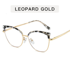 Cat eye anti-blue light mirror female ins glasses personality trend frames glasses