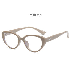 High quality TR90 anti-blue right glasses retro cat eye large frame ins wind glasses