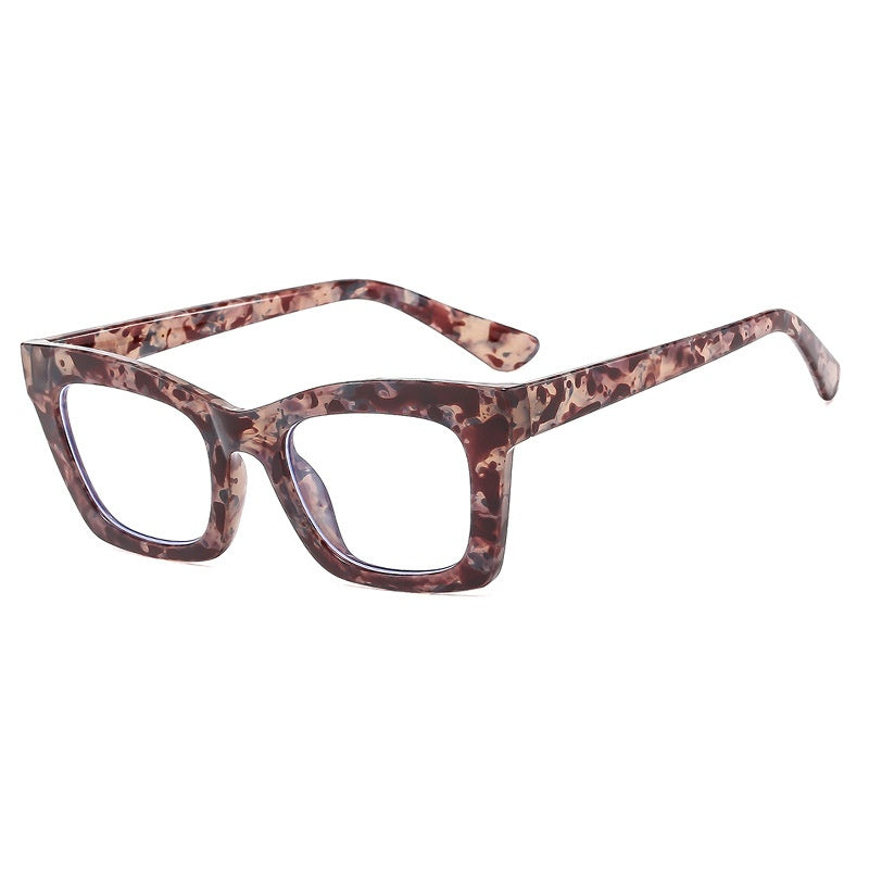 High quality double quality glasses leopard print square computer glasses