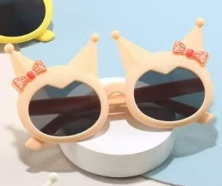 2025 New fashion cute sunglasses Kulomi shape frame girl kids sunglasses