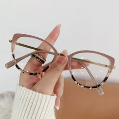 High quality fashion hot sale print glasses anti blue light cat eye reading eyewear glasses