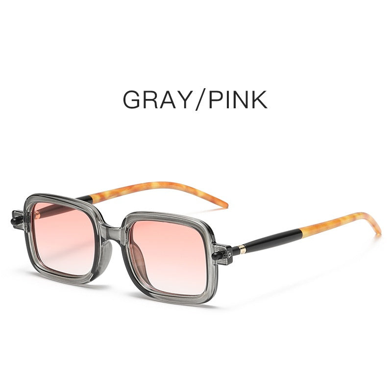 High quality luxury brand uv400 sunglasses designer square metal frame sunglasses