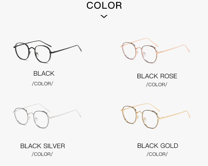 Hot sale style round frame glasses vintage metal frame eyewear glasses for men and women