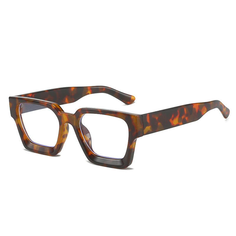 Classical glasses square leopard print glasses candy colorful anti blue light glasses