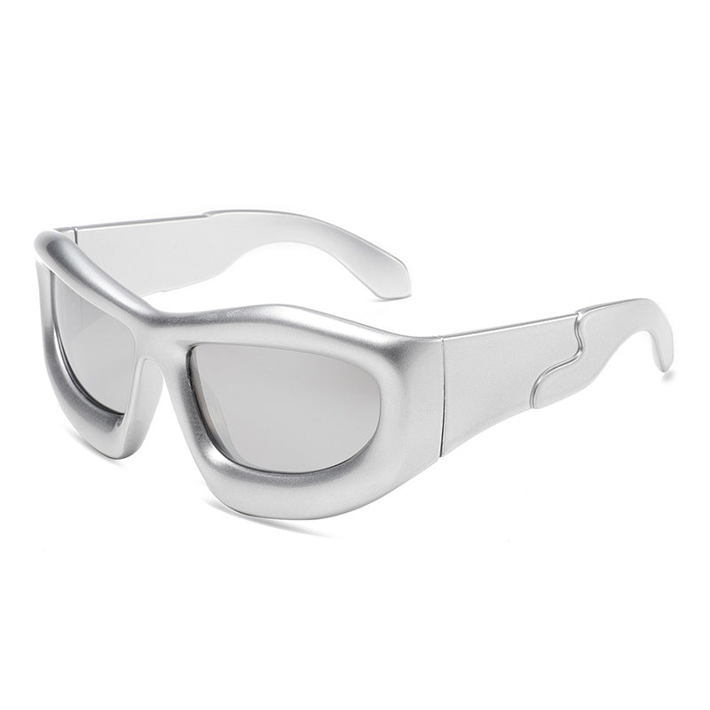 Fashion Large frame Y2K wraparound sunglasses fashion uv400 irregular sunglasses