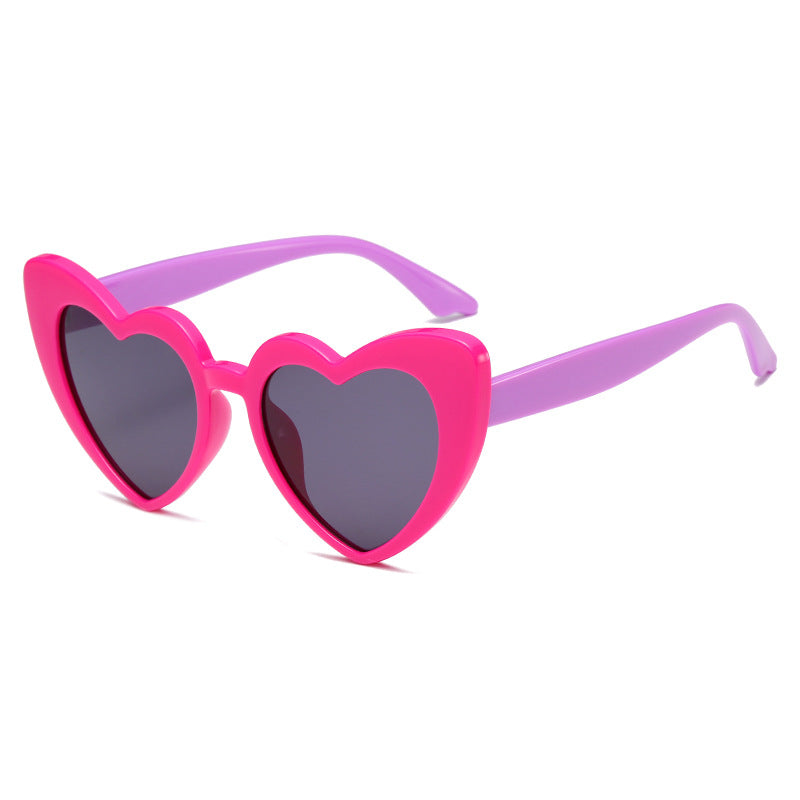 Wholesale candy colorful fashion sunglasses love heart shape party funny sunglasses