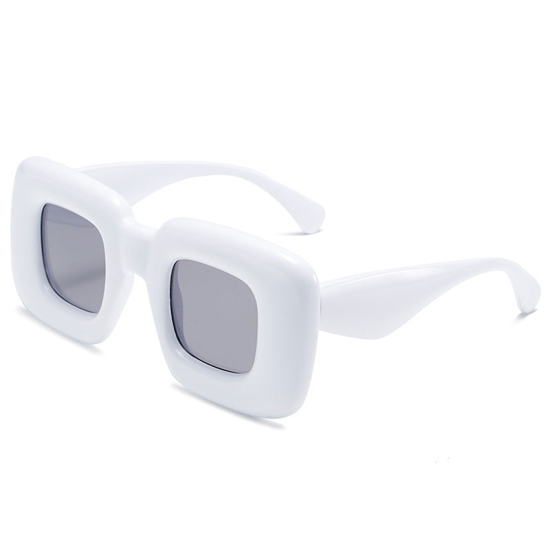 High quality Inflatable square frame funny sunglasses y2k candy colorful sunglasses