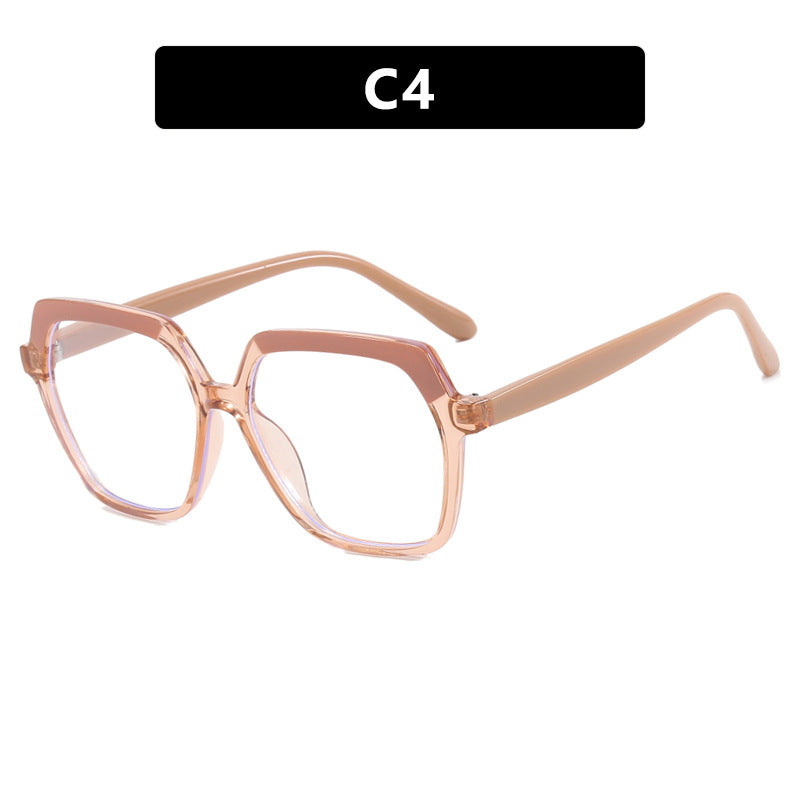 High quality anti blue light oversized glasses leopard print irregular frame glasses