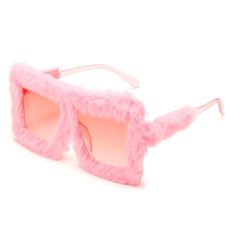 Fashion funny party uv400 pink sunglasses oversized frame ins sunglasses