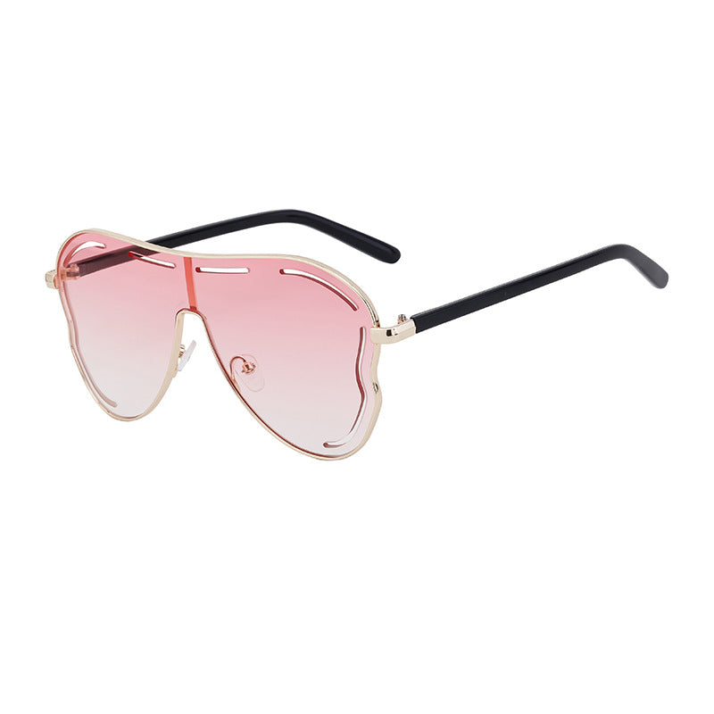 2024 new square-framed sunglasses female personality trend outdoor sunglasses female