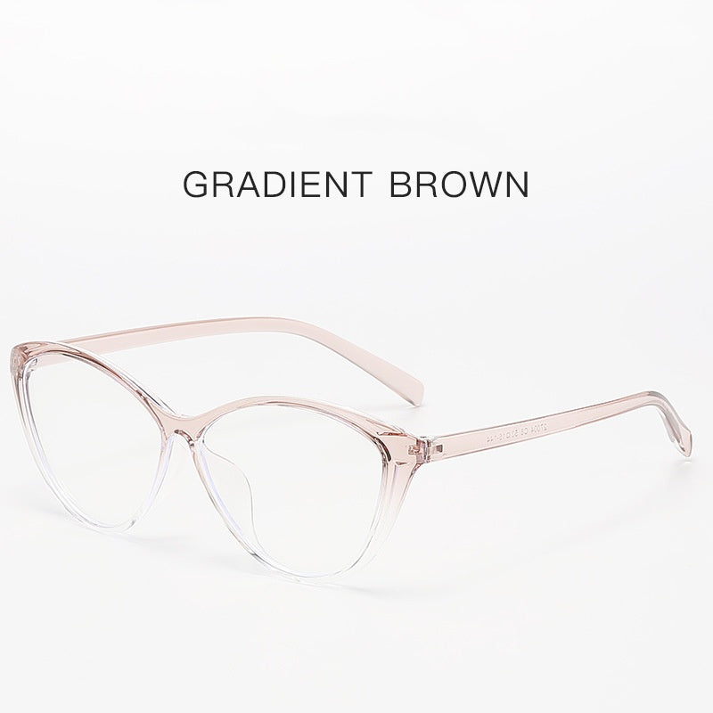 2025 Fashion TR90 Ultralight cat-eye frame for women ins retro anti-blue light glasses frame