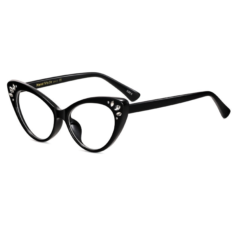 2025 New fashion cat eye leopard print glasses anti blue light tortoise shell glasses