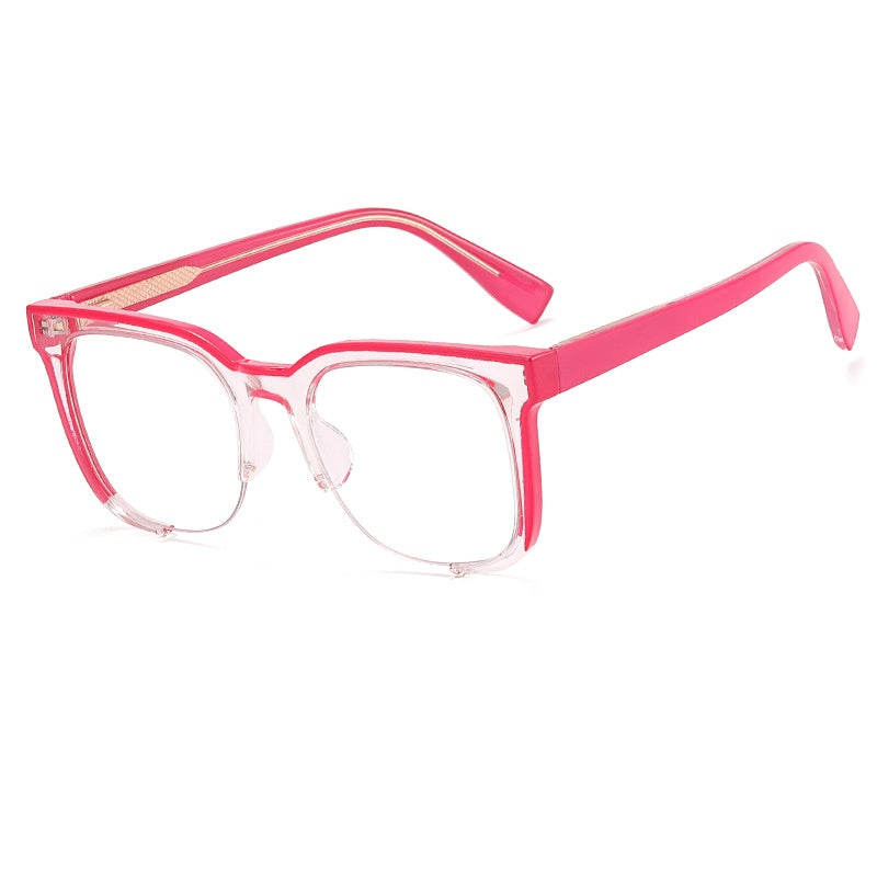 High quality square leopard print glasses anti blue light oversized tortoise shell glasses