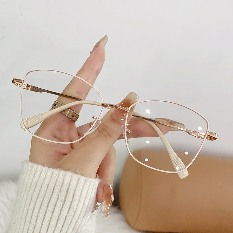 2025 new style photochromism glasses cat eye metal frame glasses