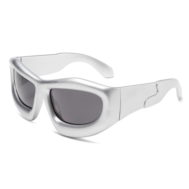 Fashion Large frame Y2K wraparound sunglasses fashion uv400 irregular sunglasses