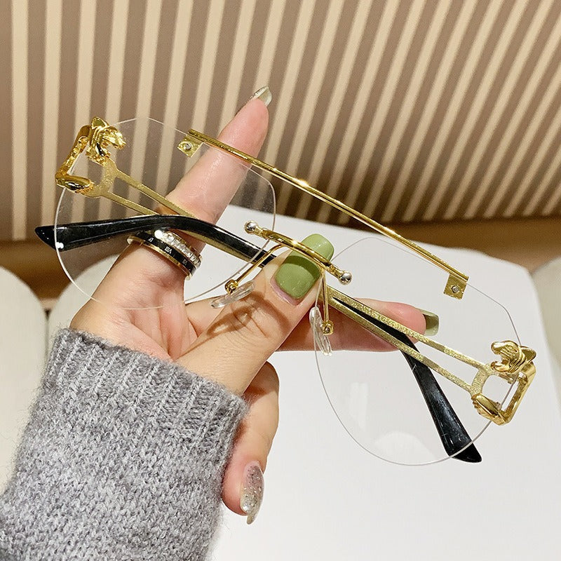 High quality double luxury sunglasses ins designer leopard frame sunglasses