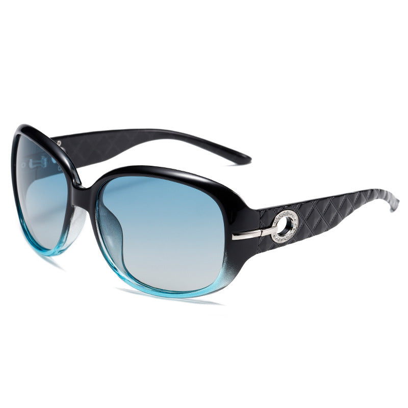 Polarized oversized women's square framed sunglasses fashion UV protection retro sunglasses