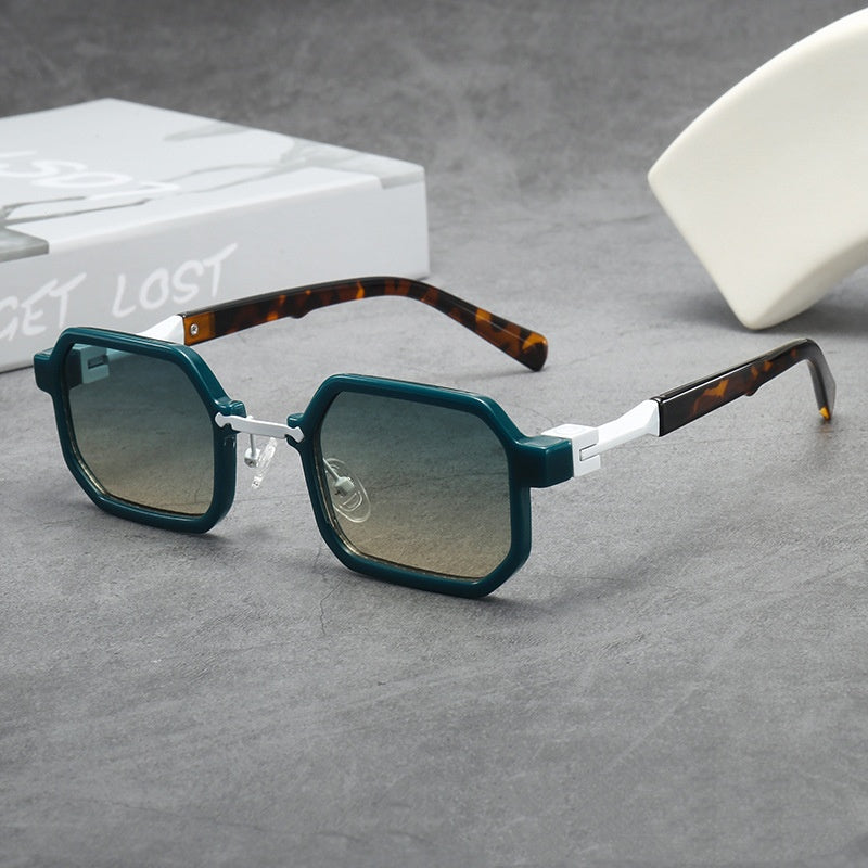 High quality square fashion sunglasses irregular frame tortoise shell sunglasses