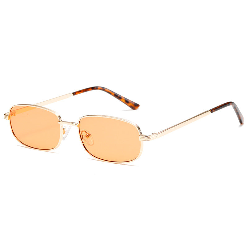 Custom logo metal frame sunglasses candy colorful lens fashion vintage sunglasses