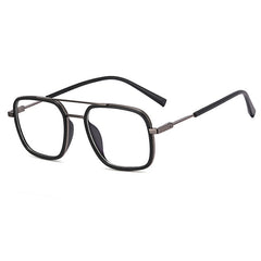 2025 Vintage fashion double bridge glasses anti blue light metal frame glasses