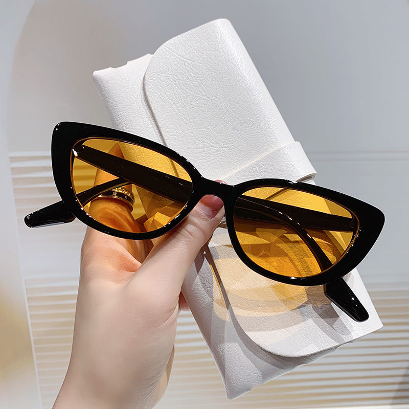 2025 New Fashion cat-eye uv400 sunglasses Fashion triangle glasses frame sunglasses