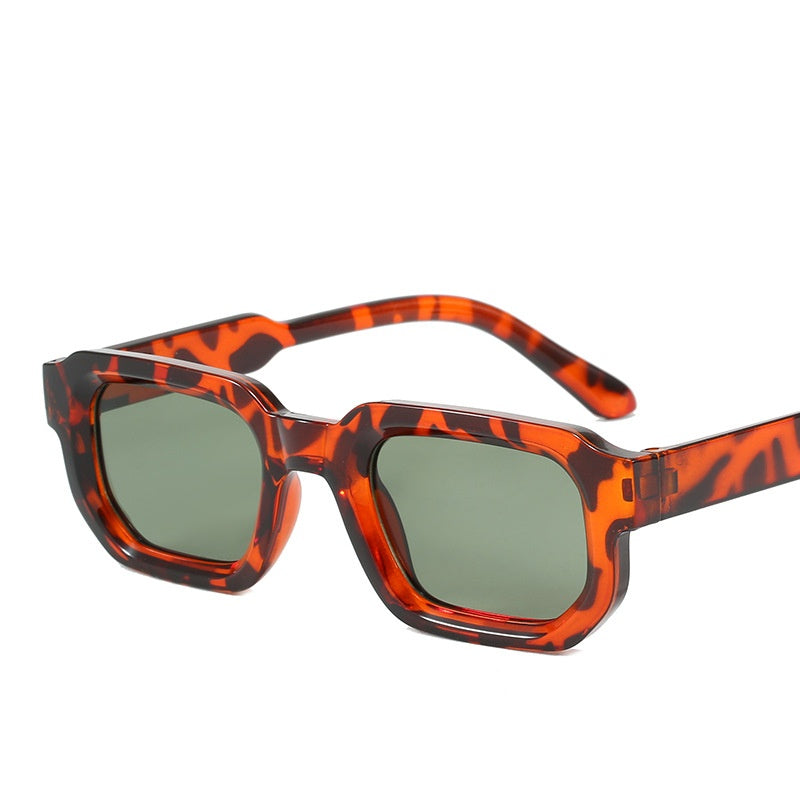 High quality leopard print fashion sunglasses hot sale small rectangle sunglasses