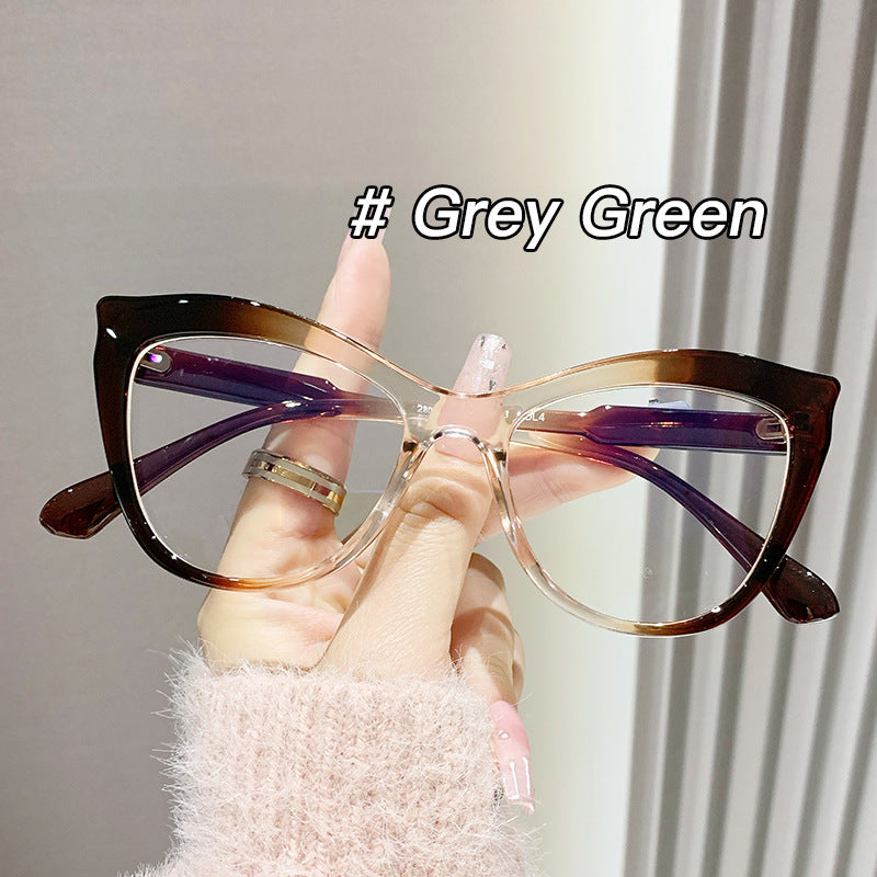 Hot sale cat eye anti blue light glasses leopard print gradient colorful glasses