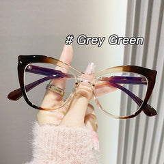 Hot sale cat eye anti blue light glasses leopard print gradient colorful glasses