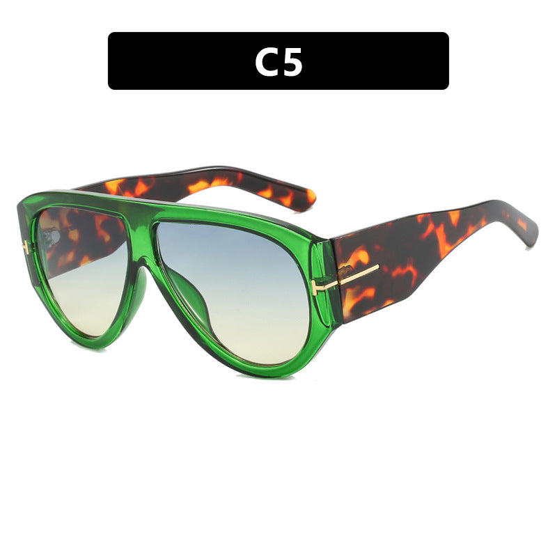 Brand designer tortoise shell sunglasses hot sale gradient colorful round sunglasses