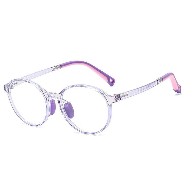 2025 New style round plastic frame kids glasses candy colorful girl glasses