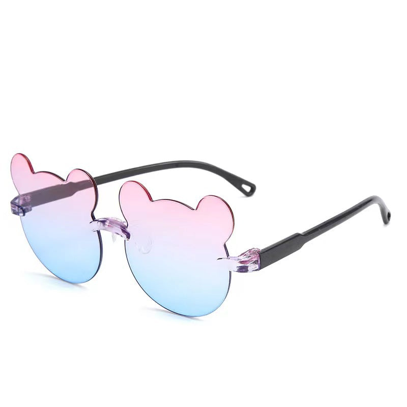 Cute bear shape sunglasses for kids high quality outdoor party kids sunglasses