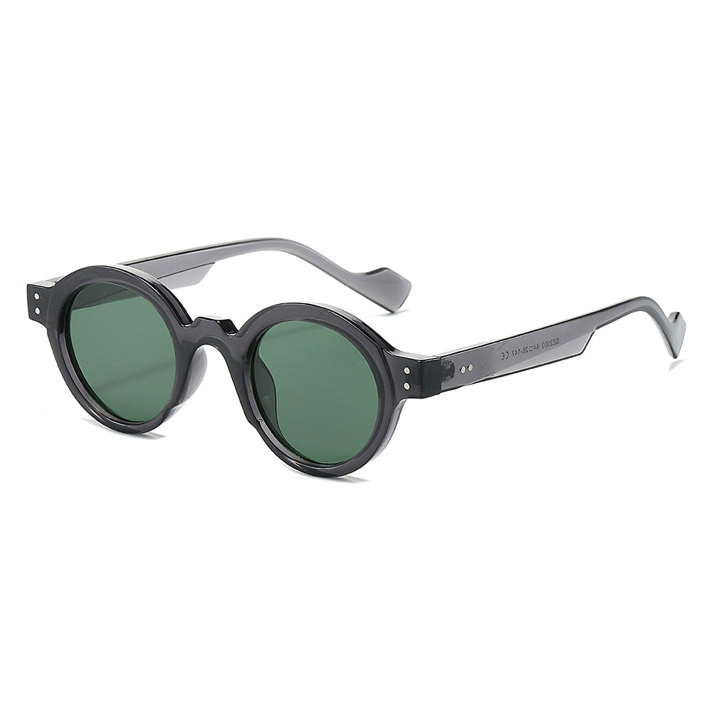 New round sunglasses personality matching round frame retro simple fashion sunglasses
