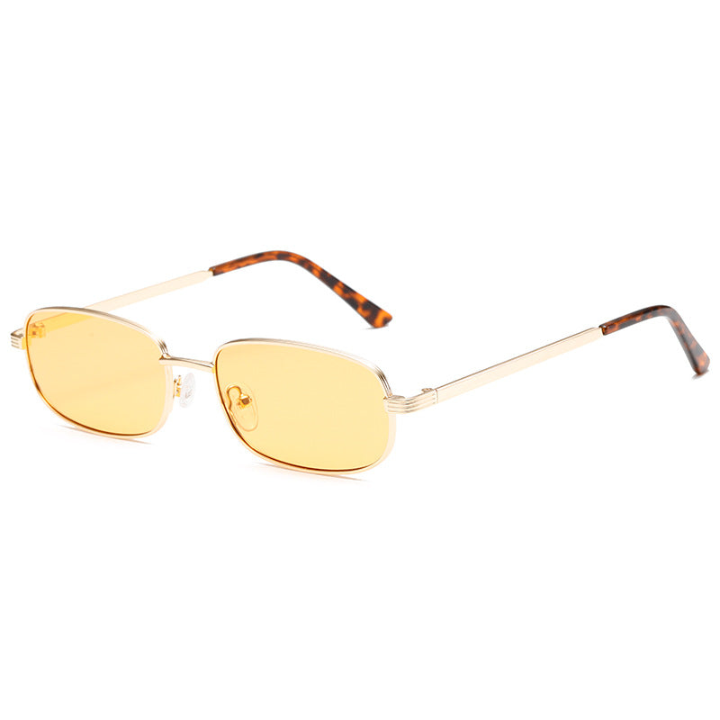 Custom logo metal frame sunglasses candy colorful lens fashion vintage sunglasses