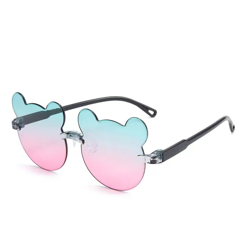 Cute bear shape sunglasses for kids high quality outdoor party kids sunglasses