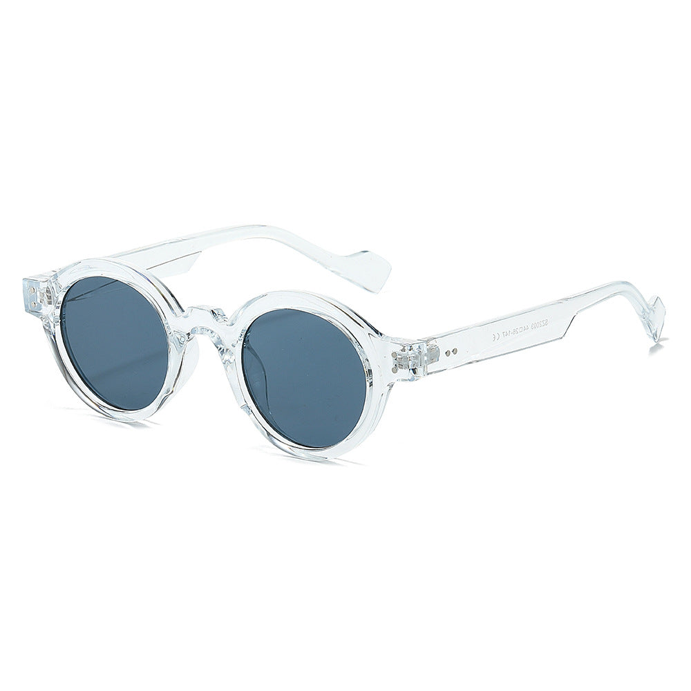 New round sunglasses personality matching round frame retro simple fashion sunglasses