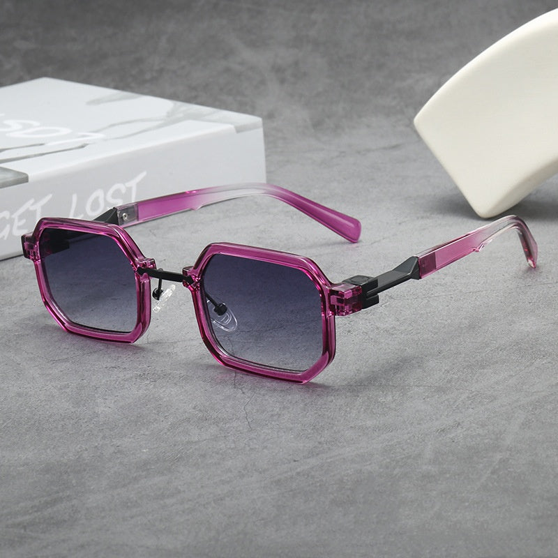 High quality square fashion sunglasses irregular frame tortoise shell sunglasses