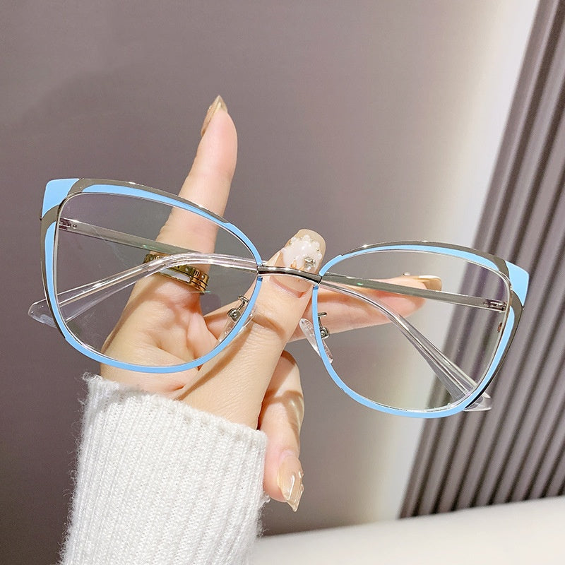 Fashion new style cat eye glasses anti blue light pink frame glasses