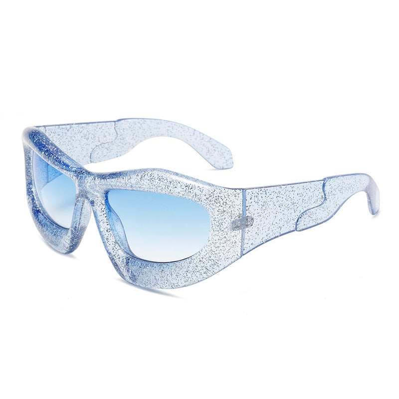 Fashion Large frame Y2K wraparound sunglasses fashion uv400 irregular sunglasses