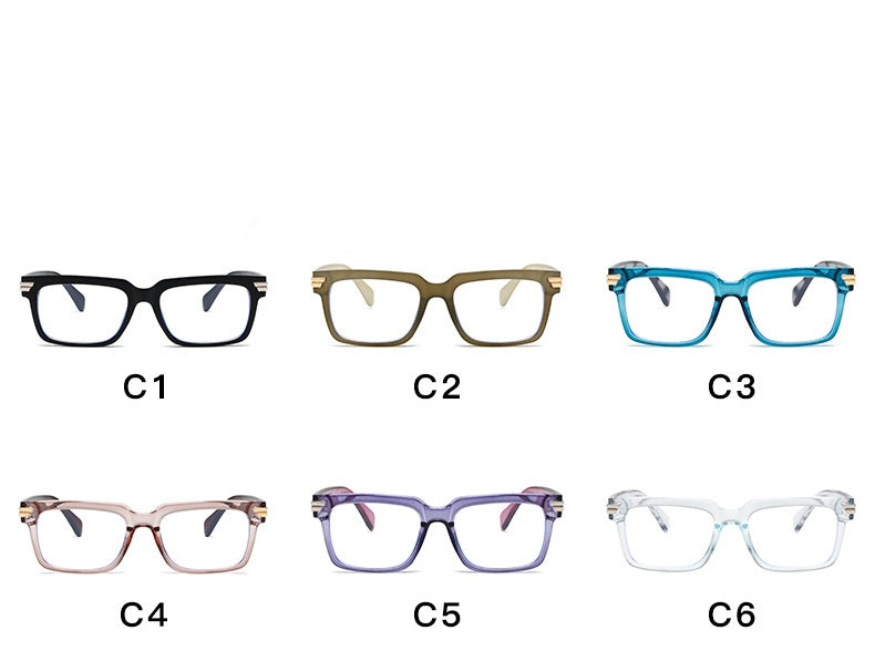 New fashion square anti blue light glasses computer reading glasses
