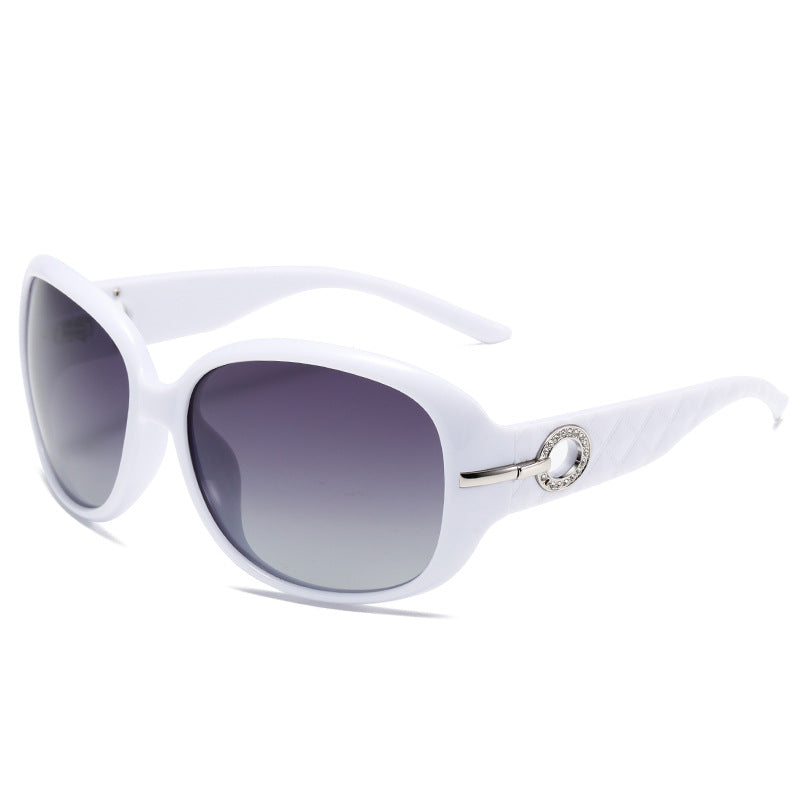 Polarized oversized women's square framed sunglasses fashion UV protection retro sunglasses