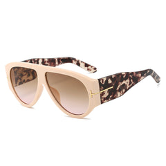 Custom logo uv400 leopard print sunglasses gradient colorful sunglasses