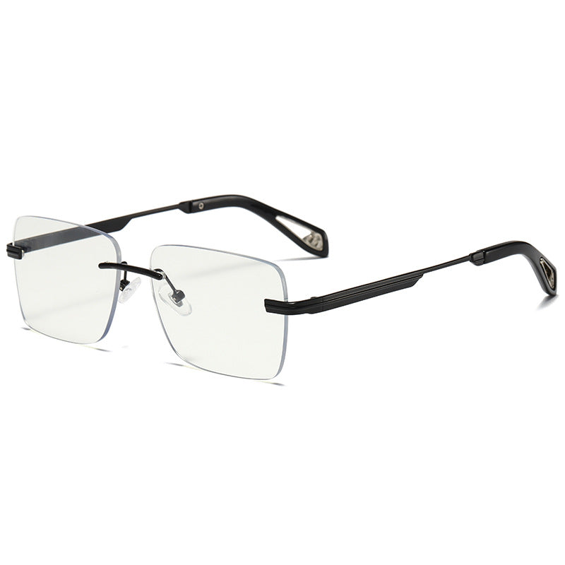 High quality rimless sunglasses gradient colorful metal frame sunglasses